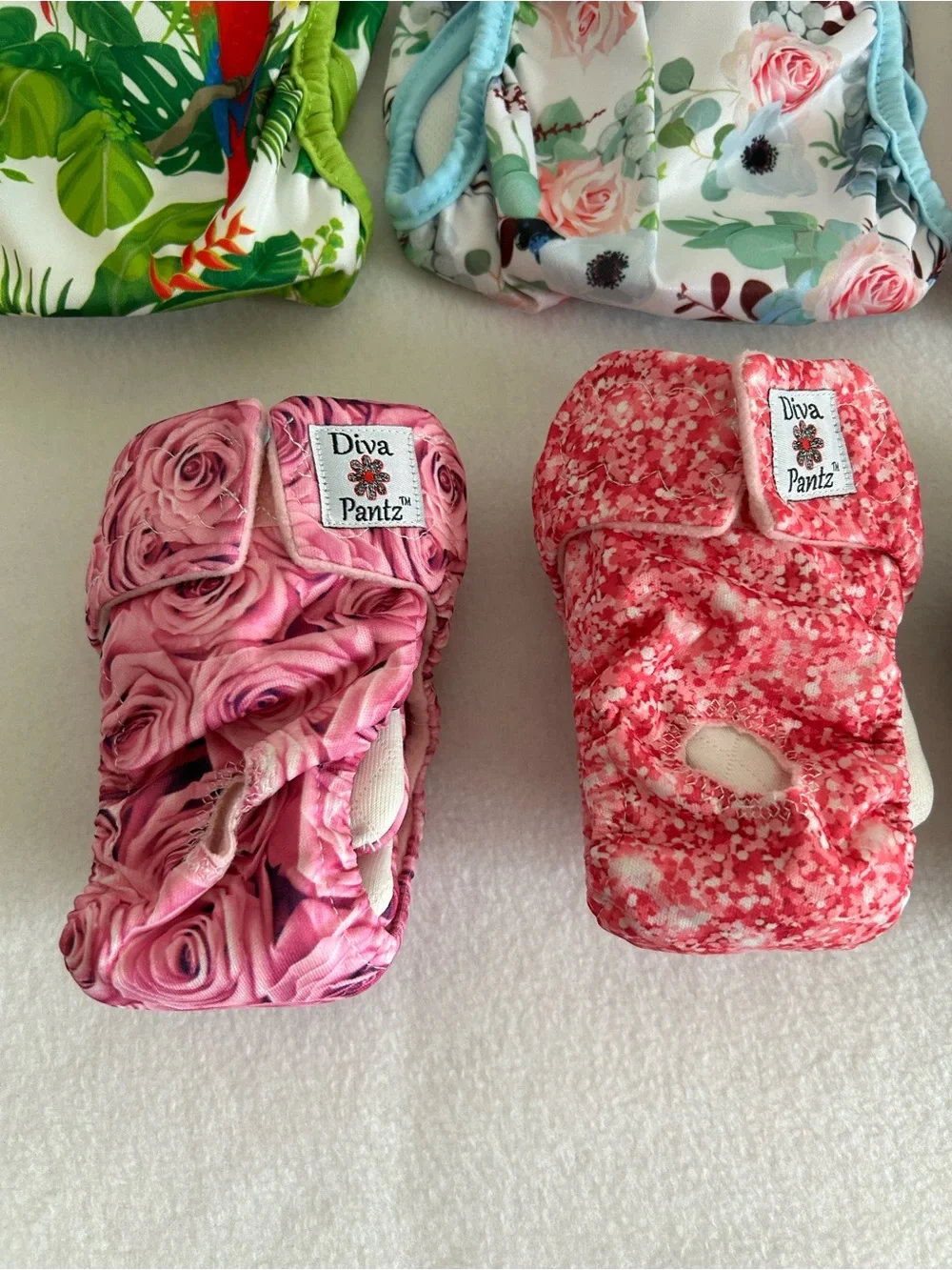 Washable Dog Diapers Lot of 6 Reusable Female Puppy Diapers Sizes Small & Medium